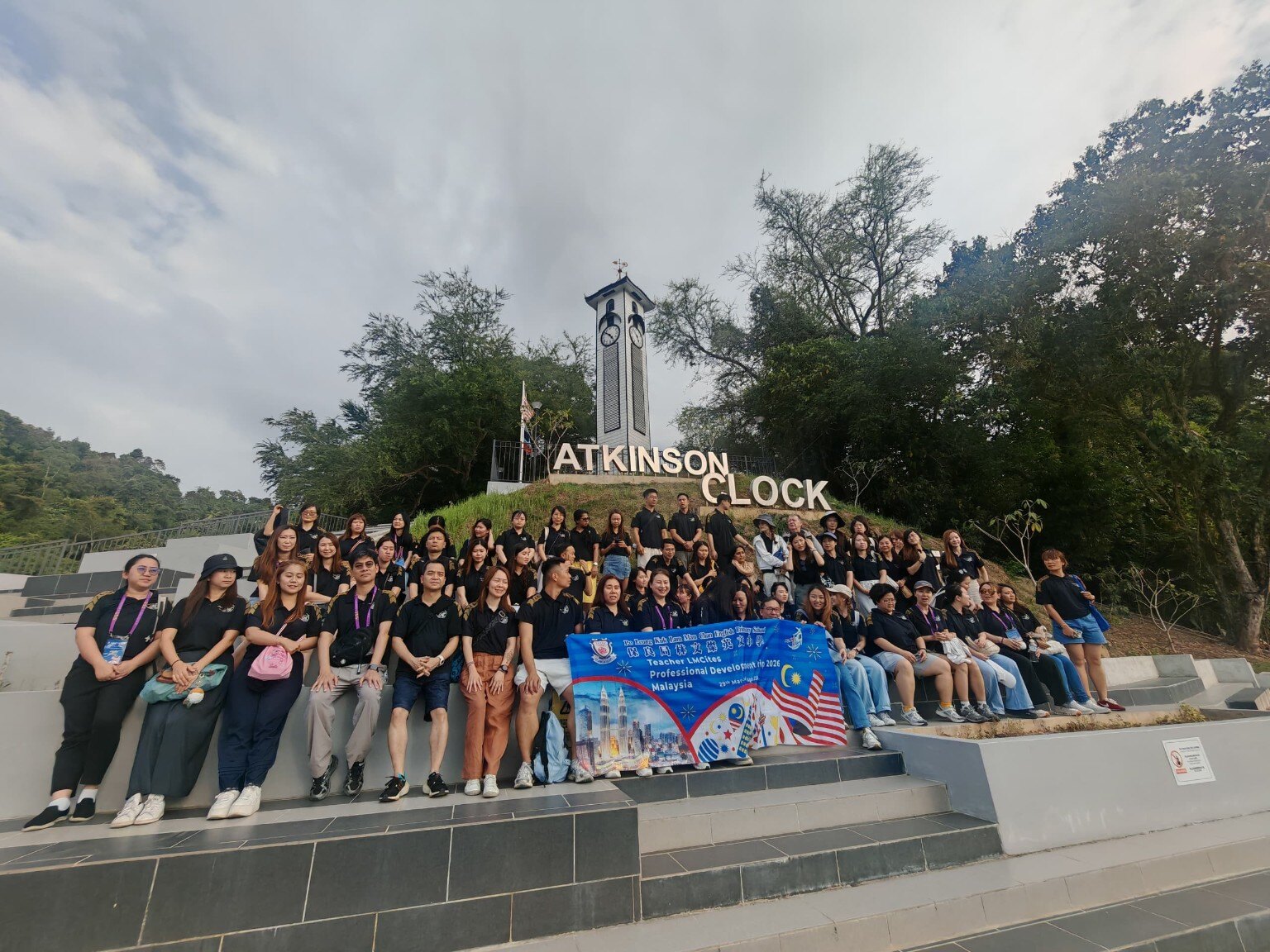 Hari-Hari group visiting Atkinson Clock Tower in Kota Kinabalu